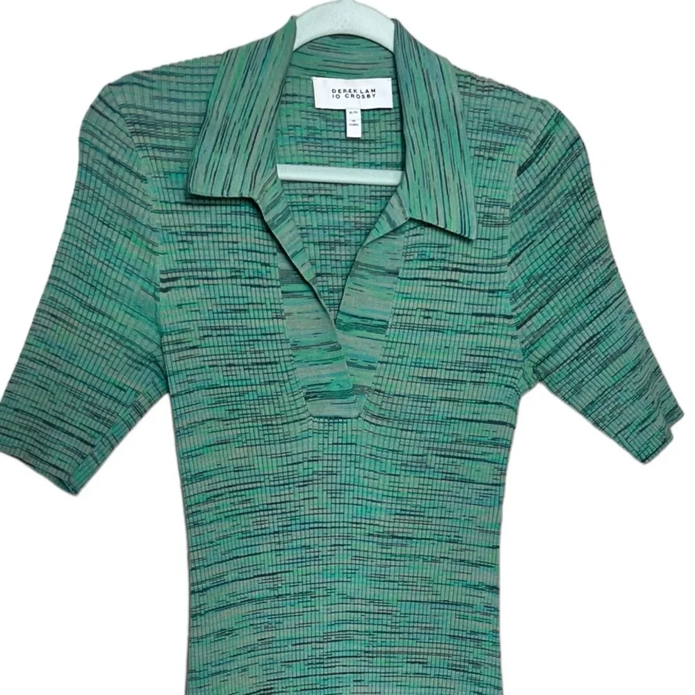 Derek Lam 10 Crosby Wo Cianna Rib-Knit Space Dyed Dress